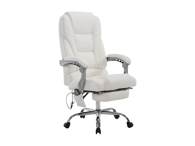 Chaise de bureau - Similicuir & Nature - Blanc - Pacific