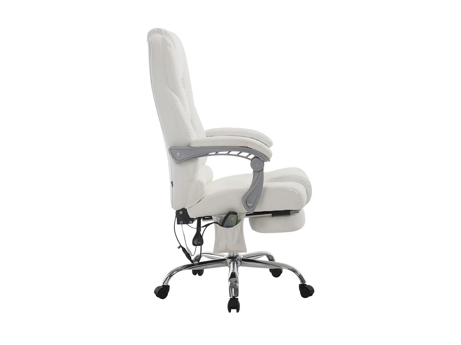 Bureaustoel - Kunstleer & natura - wit - Pacific