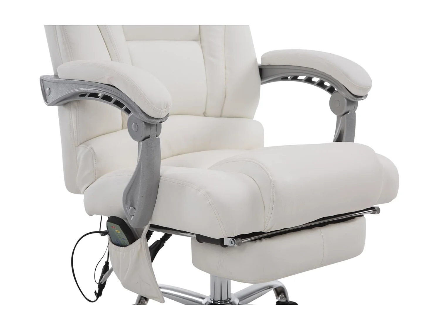 Chaise de bureau - Similicuir & Nature - Blanc - Pacific