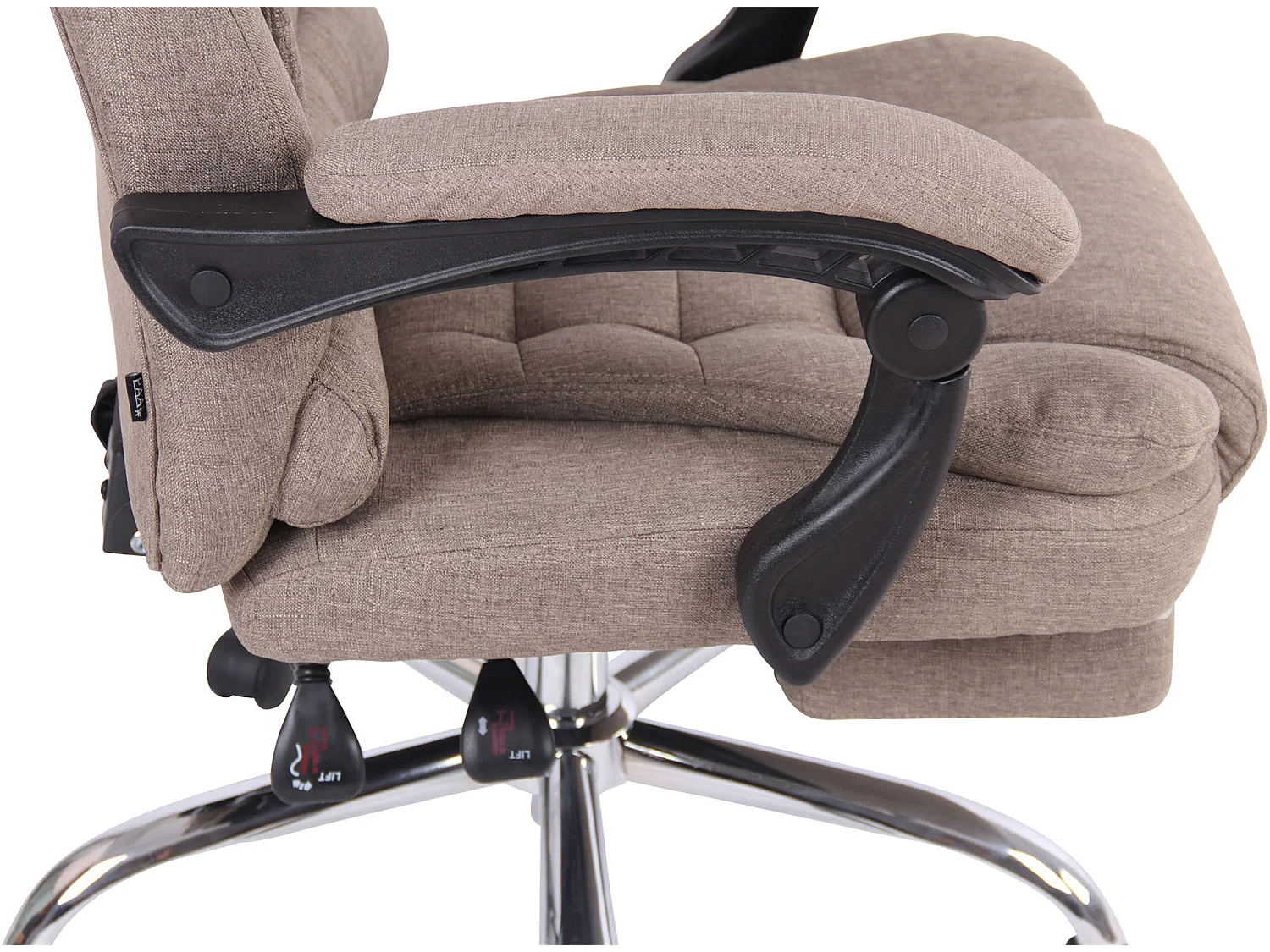 Chaise de bureau - Tissu - Taupe - Oxygen