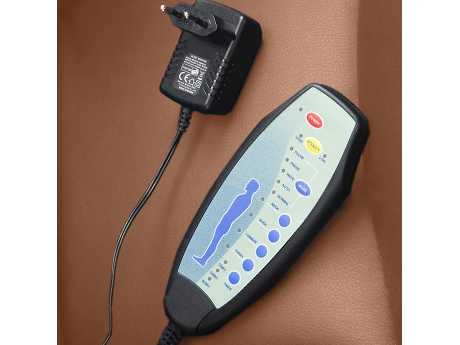 Chaise de bureau - Similicuir & Métal chromé - Marron clair - Pacific