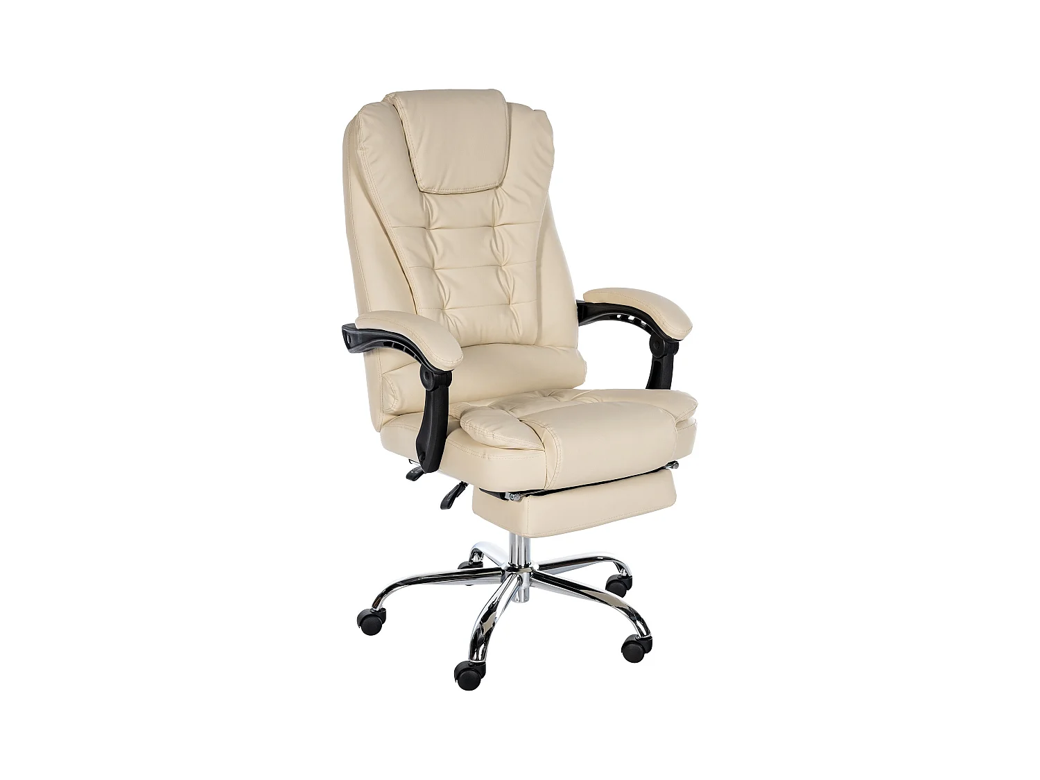 Chaise de bureau - Similicuir - Crème - Oxygen