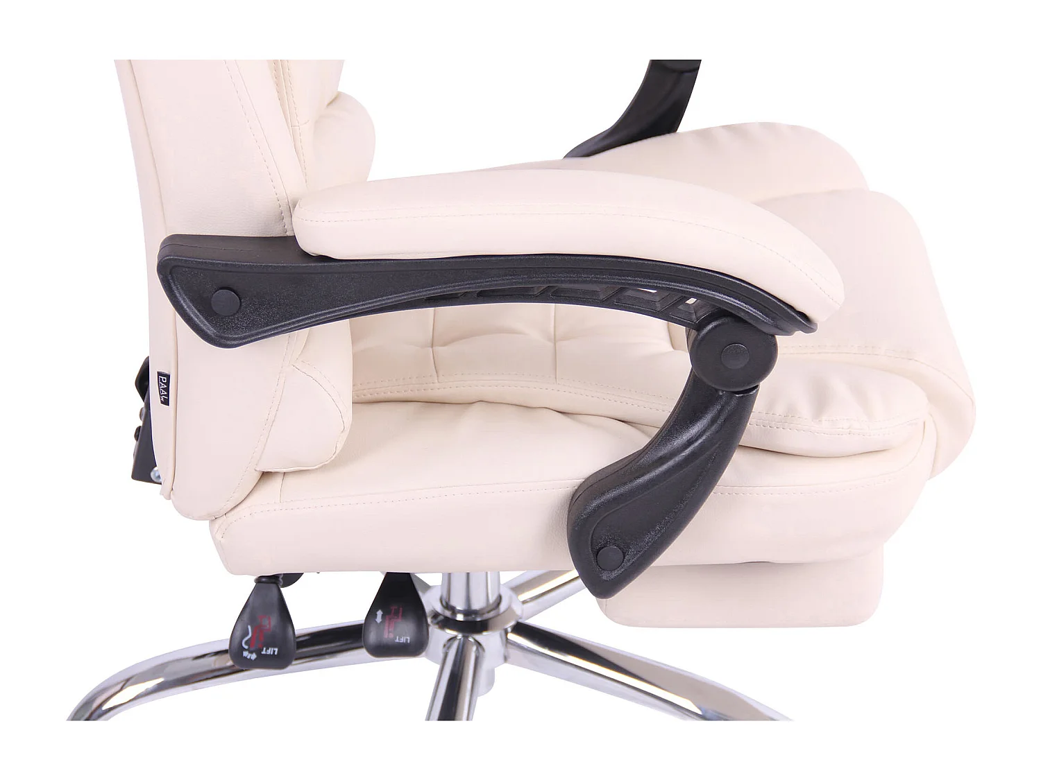 Chaise de bureau - Similicuir - Crème - Oxygen