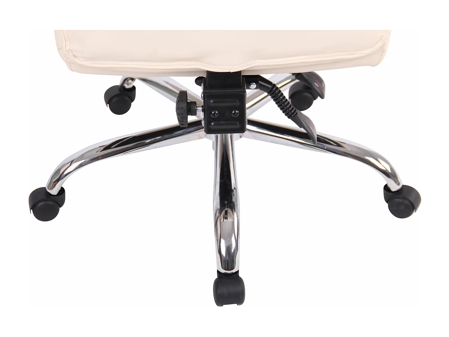 Chaise de bureau - Similicuir - Crème - Oxygen