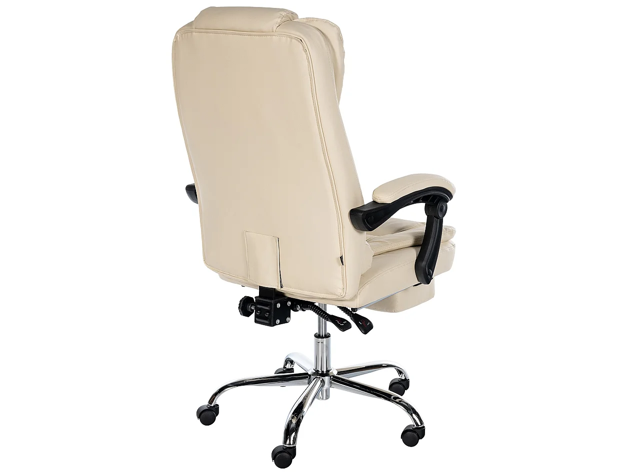 Chaise de bureau - Similicuir - Crème - Oxygen