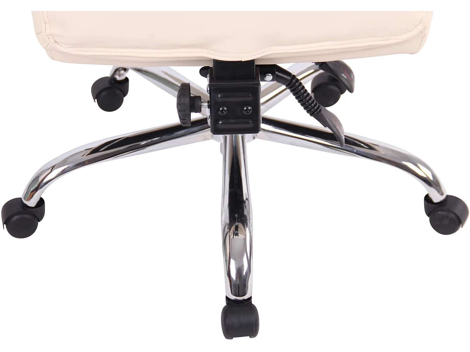 Chaise de bureau - Similicuir - Crème - Oxygen
