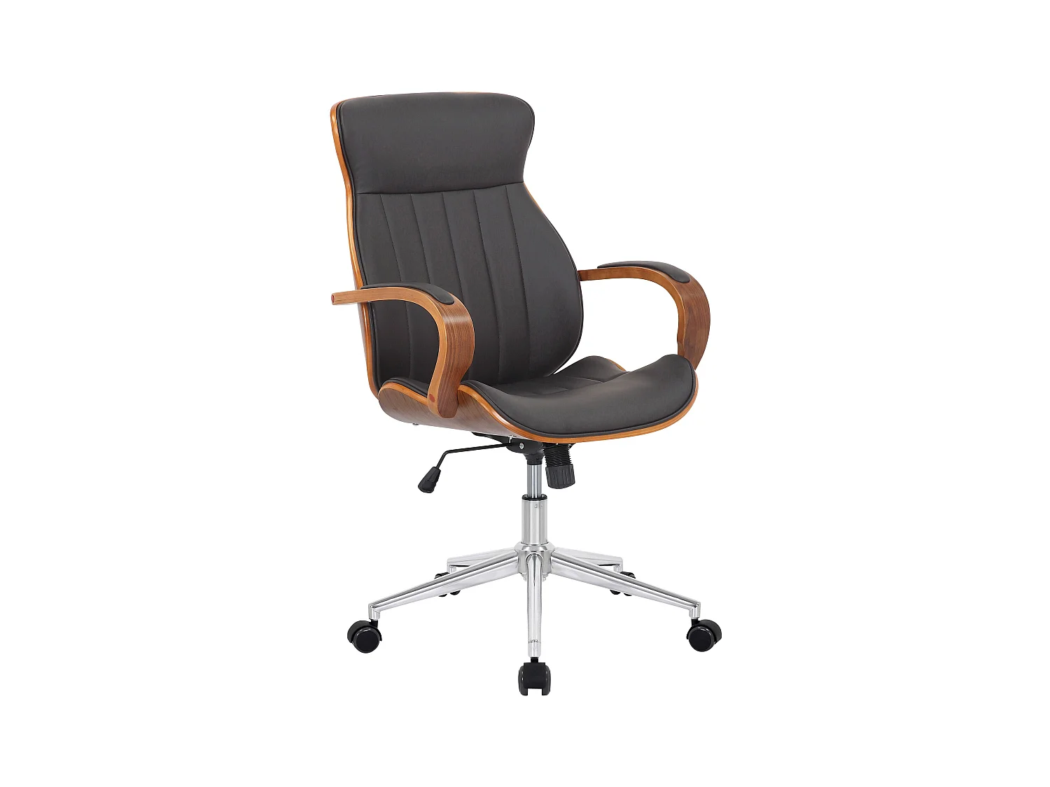 Chaise de bureau - Similicuir & Nature - Noyer / Marron - Melilla