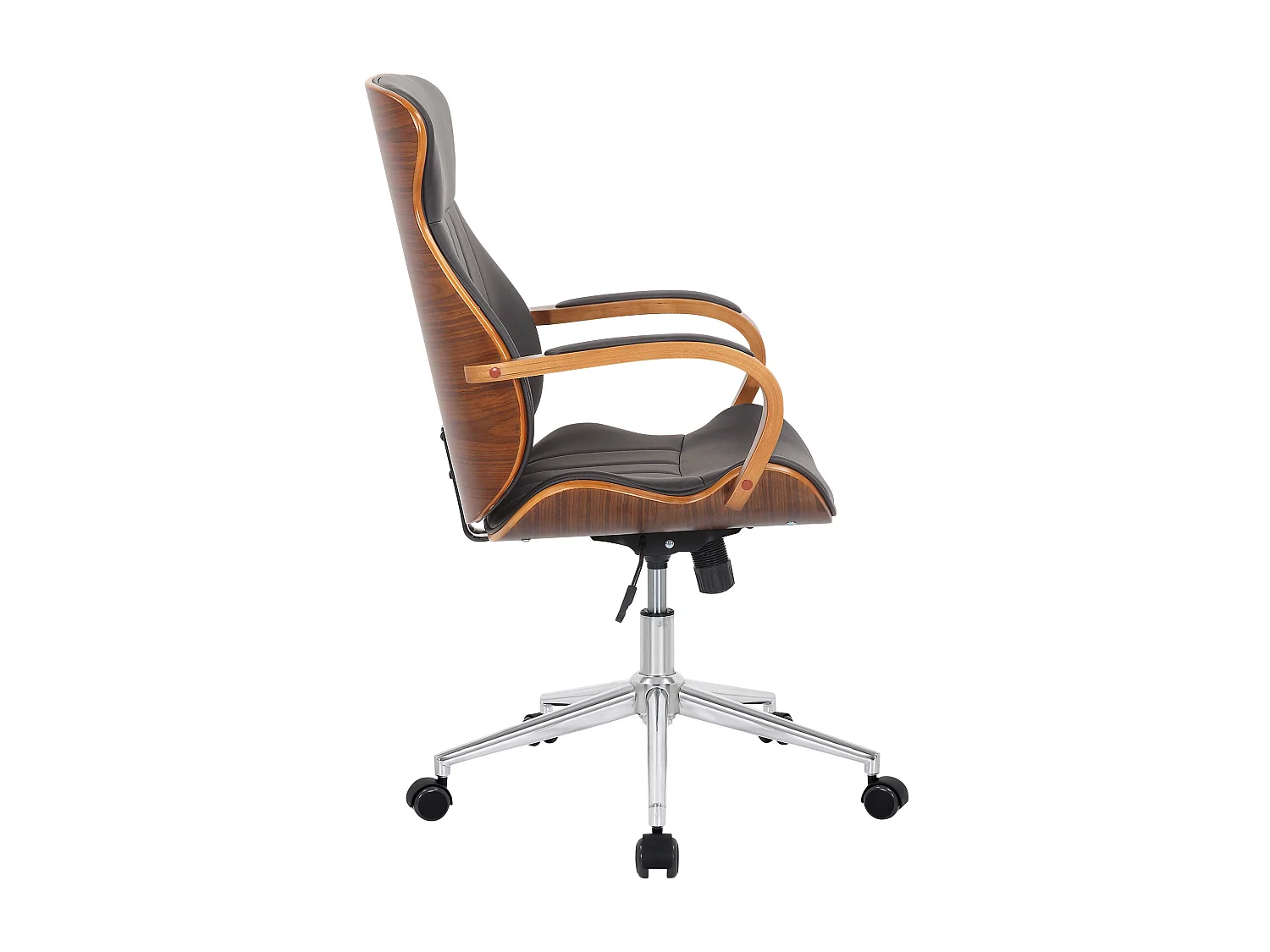 Chaise de bureau - Similicuir & Nature - Noyer / Marron - Melilla