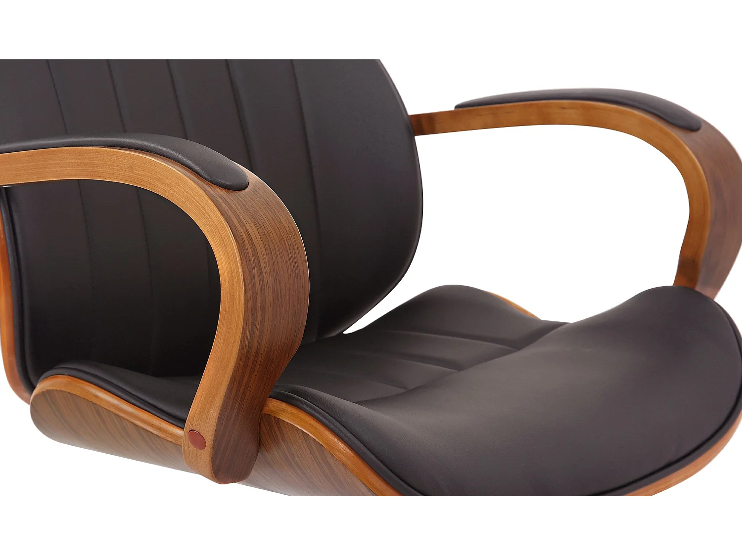 Chaise de bureau - Similicuir & Nature - Noyer / Marron - Melilla