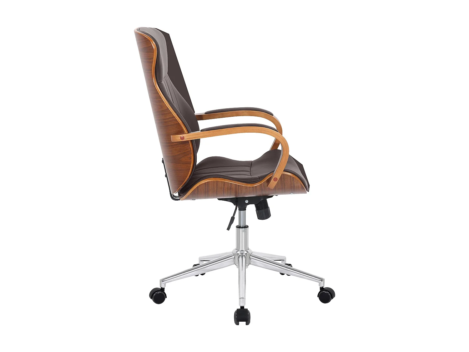 Bürostuhl - Kunstleder - walnuss/braun - Melilla