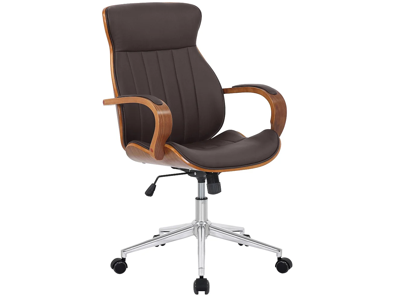 Chaise de bureau - Similicuir - Noyer / Marron - Melilla