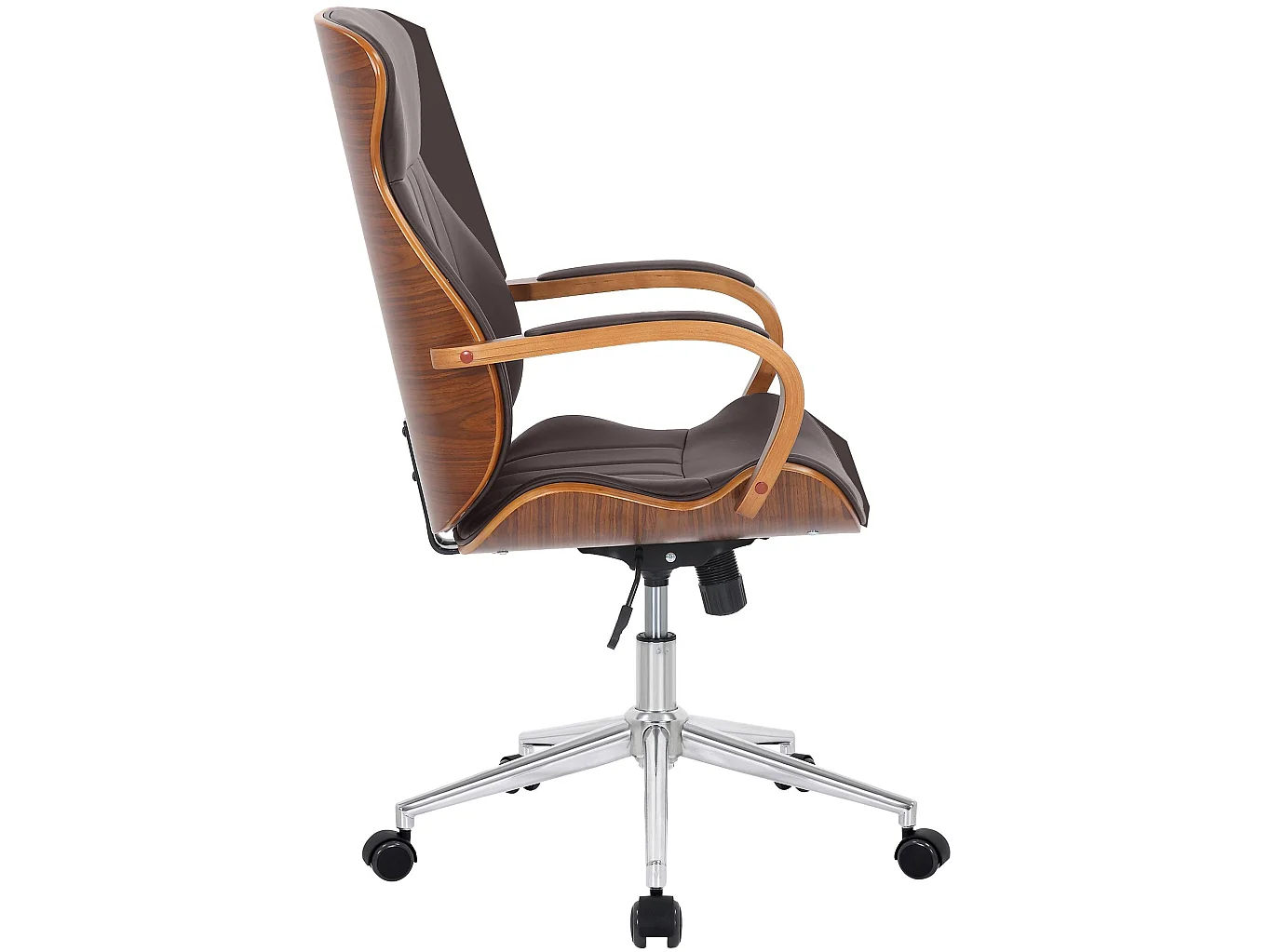Chaise de bureau - Similicuir - Noyer / Marron - Melilla