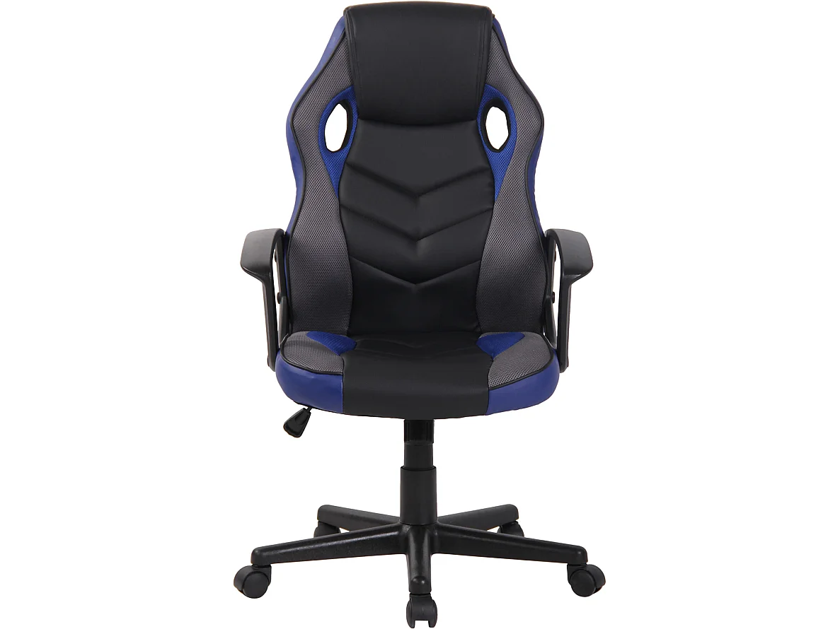 Chaise de bureau - Tissu & Plastique - Noir / Bleu - Glendale