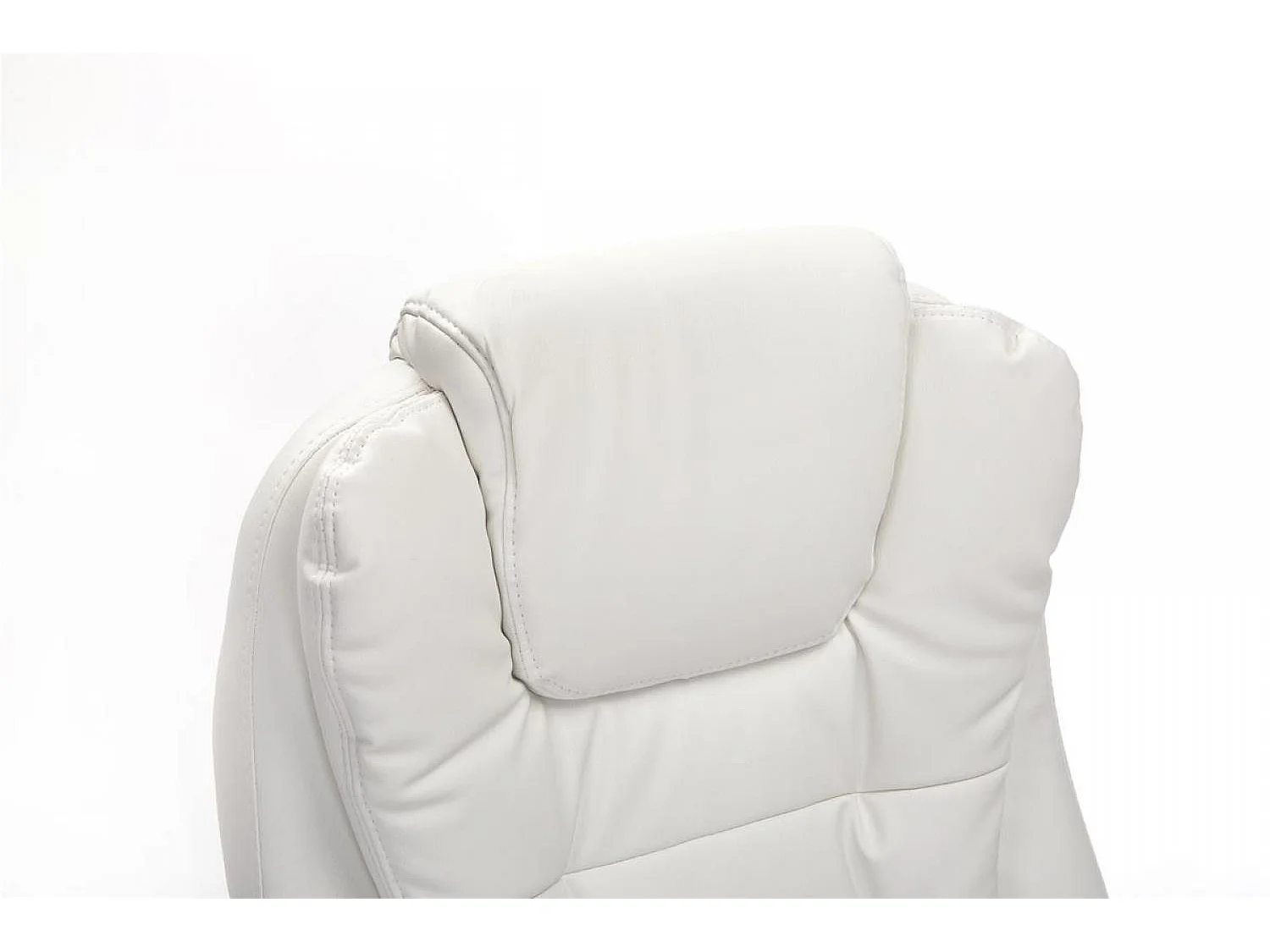 Chaise de bureau - Similicuir & Métal chromé - Blanc - Thor