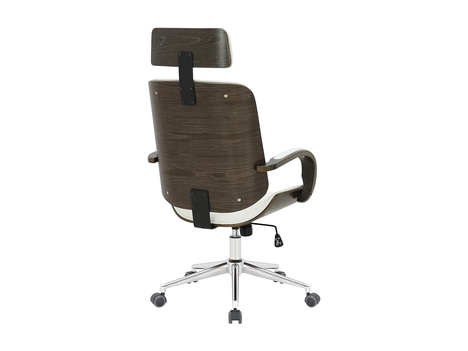 Chaise de bureau - Similicuir - Blanc / Gris - Dayton