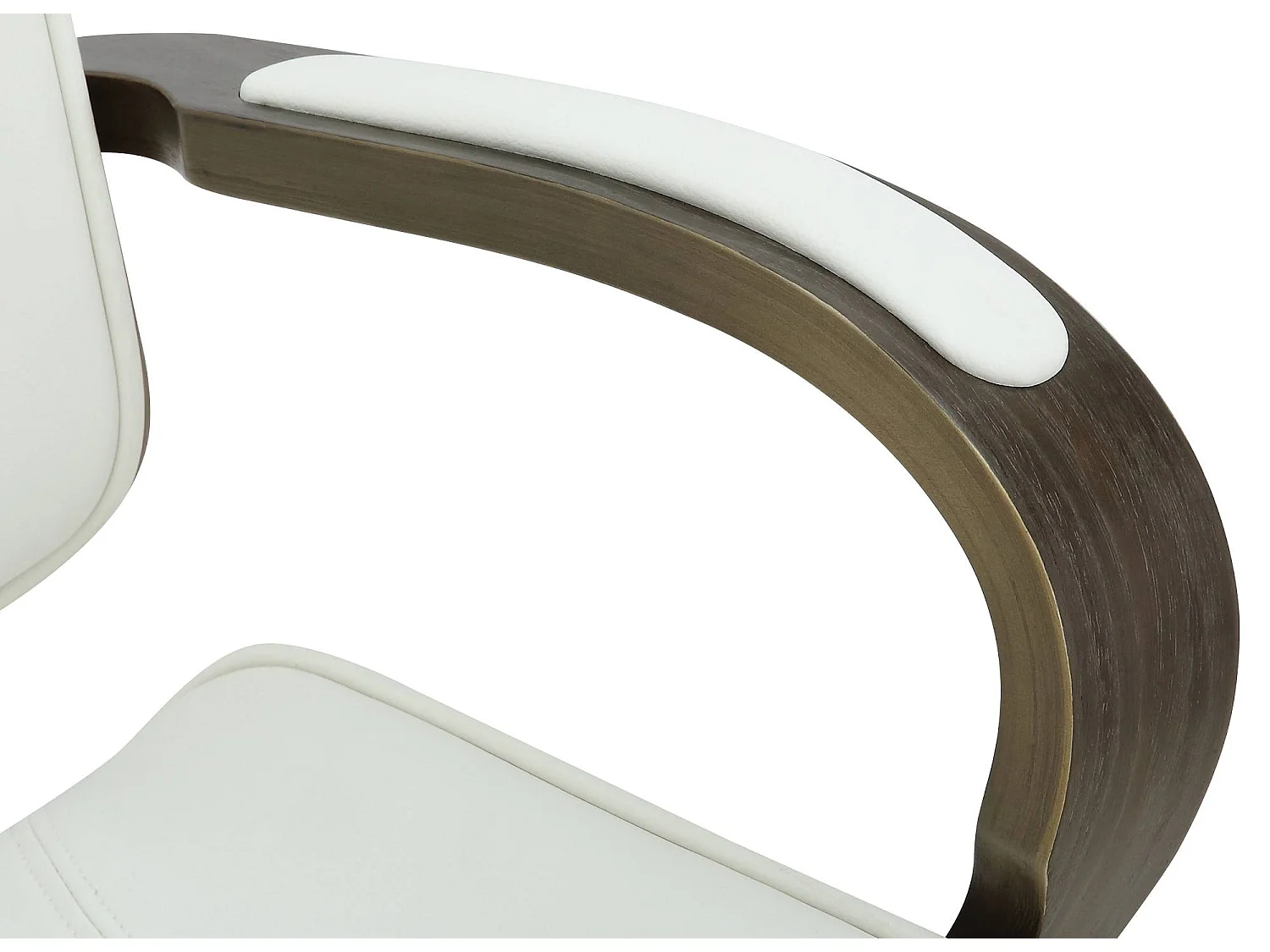 Chaise de bureau - Similicuir & Noir - Blanc / Gris - Dayton