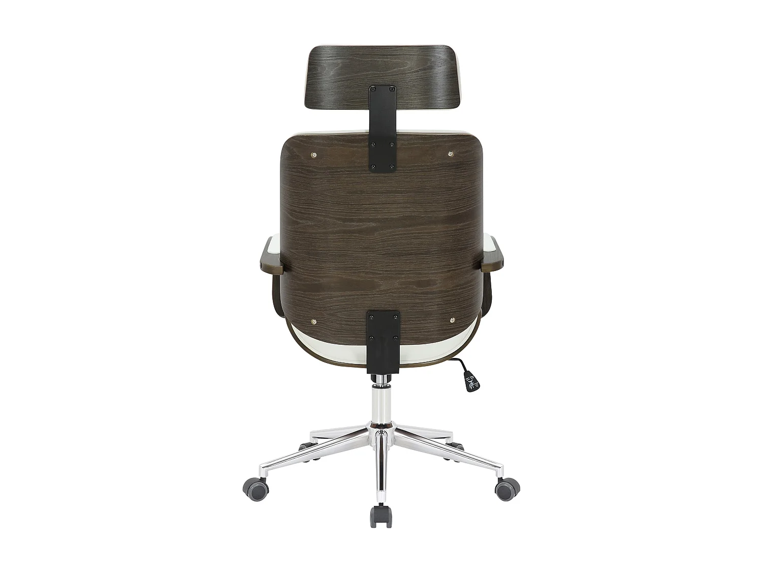 Chaise de bureau - Similicuir & Noir - Blanc / Gris - Dayton