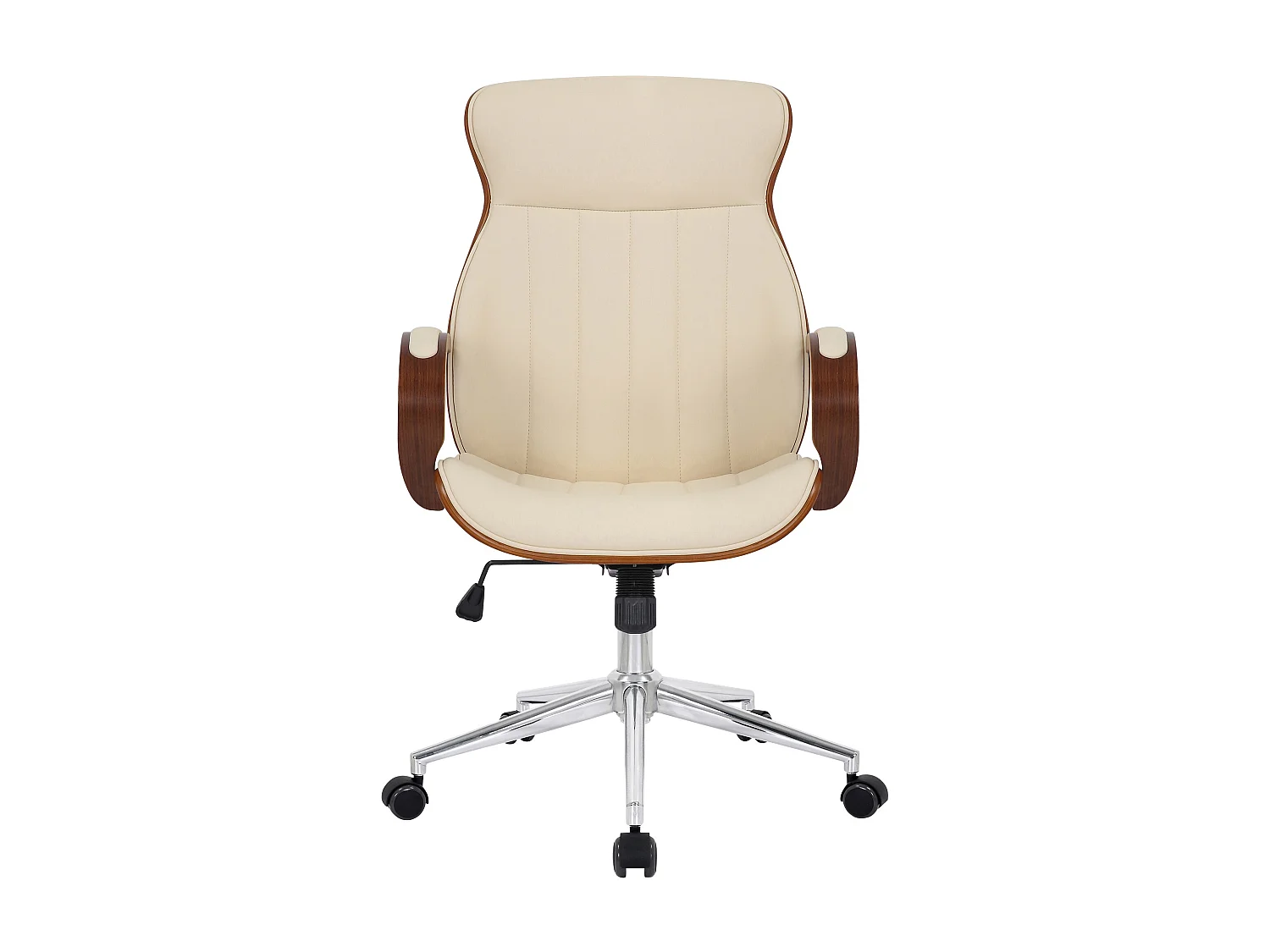 Chaise de bureau - Similicuir & Nature - Noyer / Crème - Melilla