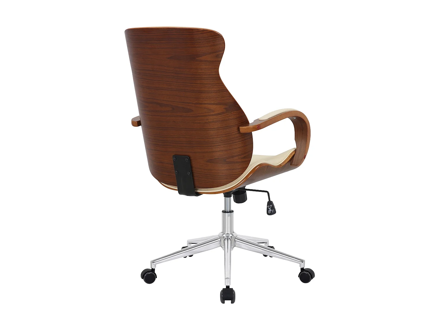 Chaise de bureau - Similicuir & Nature - Noyer / Crème - Melilla