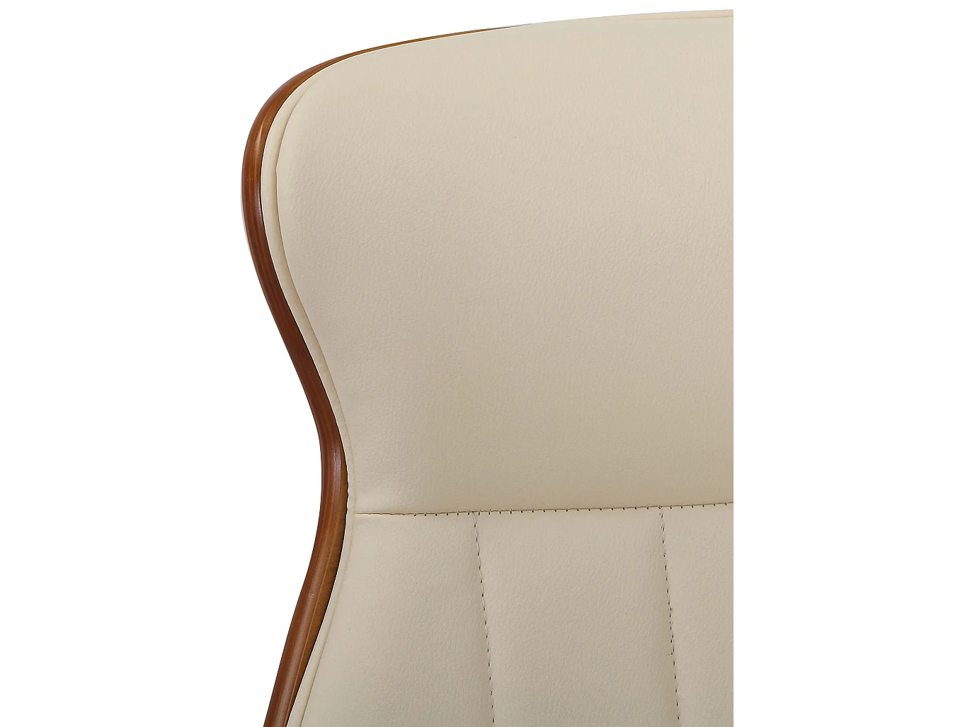 Chaise de bureau - Similicuir & Nature - Noyer / Crème - Melilla