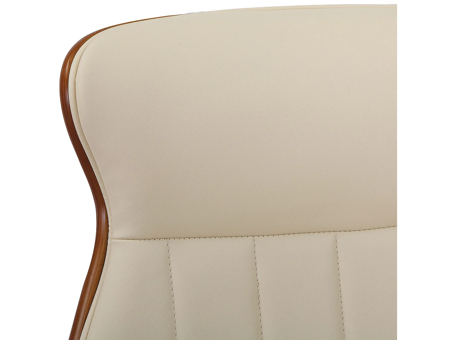 Bürostuhl - Kunstleder & schwarz - walnuss/creme - Melilla