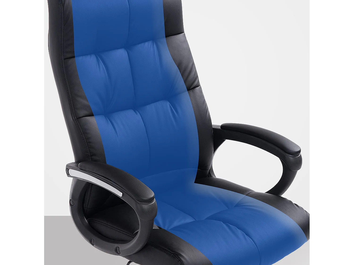 Chaise de bureau - Similicuir & Métal chromé - Noir - Poseidon