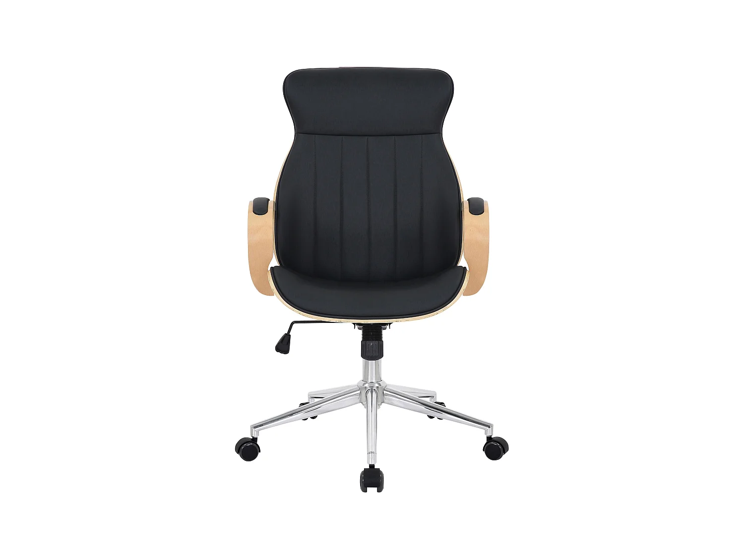 Chaise de bureau - Similicuir & Nature - Nature / Noir - Melilla