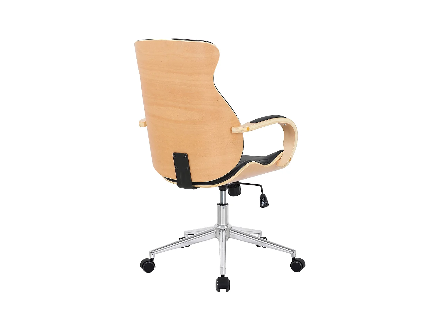Chaise de bureau - Similicuir & Nature - Nature / Noir - Melilla