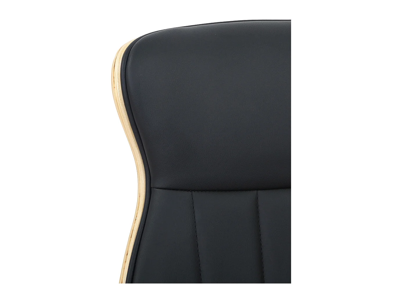 Chaise de bureau - Similicuir & Nature - Nature / Noir - Melilla