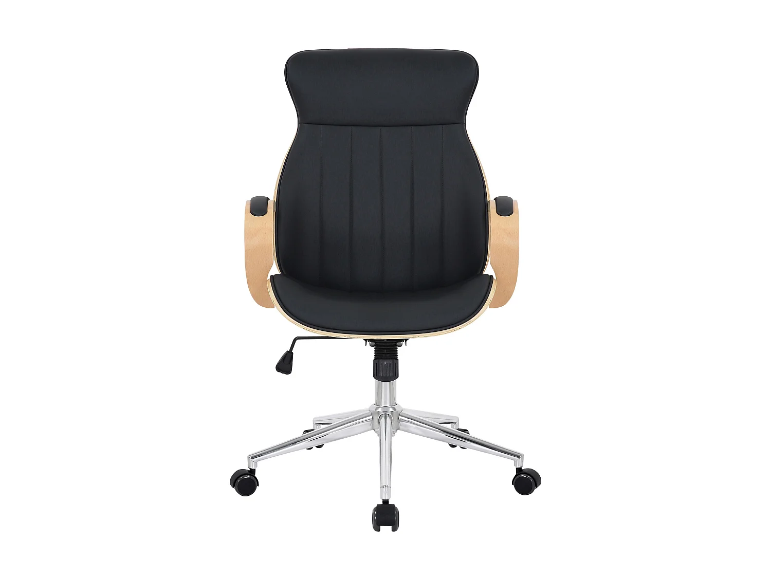 Chaise de bureau - Similicuir & Nature - Nature / Noir - Melilla