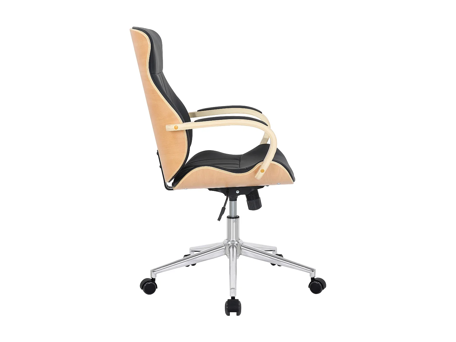 Bürostuhl - Kunstleder & schwarz - natura/schwarz - Melilla