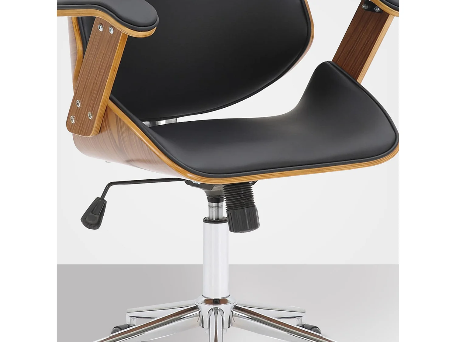 Bürostuhl - Holz & schwarz - walnuss/schwarz - Chicago