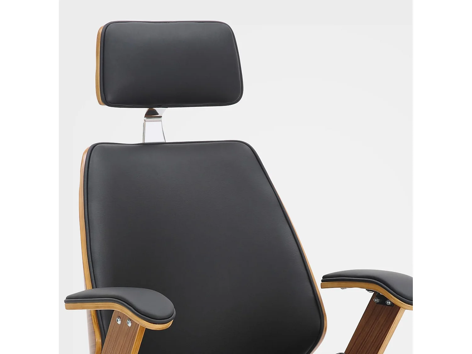 Chaise de bureau - Bois & Noir - Noyer / Noir - Chicago