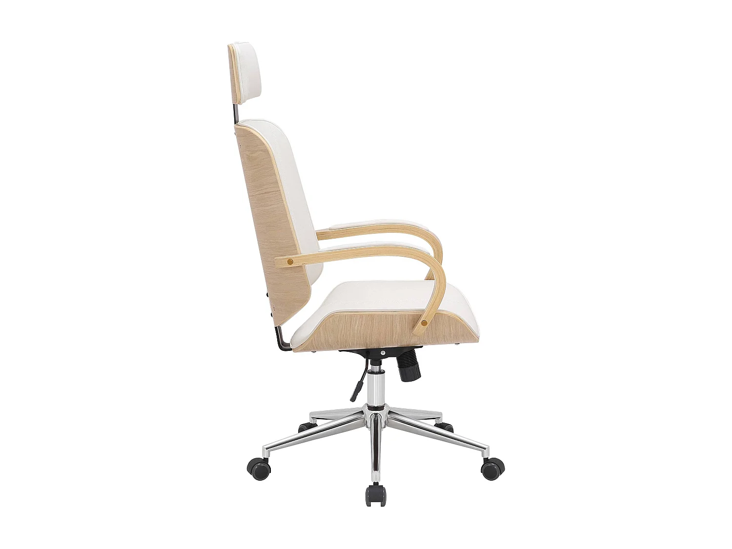 Bureaustoel - Kunstleer - natura/wit - Dayton