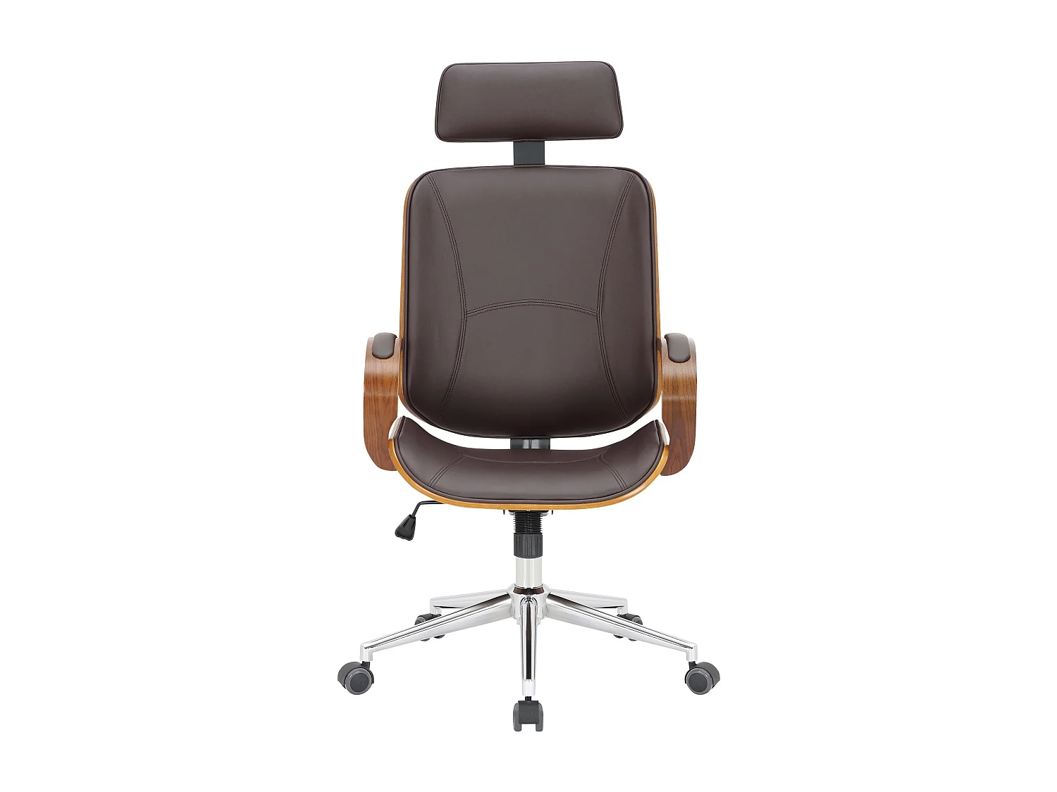 Chaise de bureau - Similicuir - Noyer / Marron - Dayton