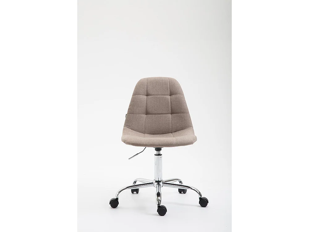 Bürostuhl - Stoff & Metall in Chromoptik - taupe - Reims