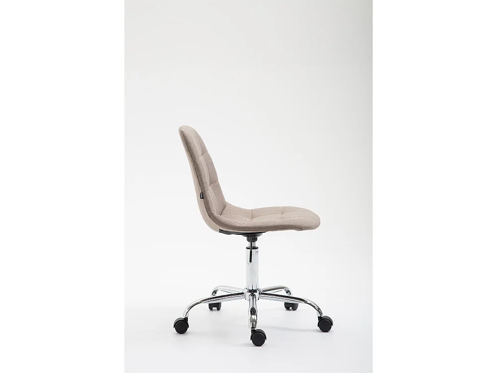 Bürostuhl - Stoff & Metall in Chromoptik - taupe - Reims