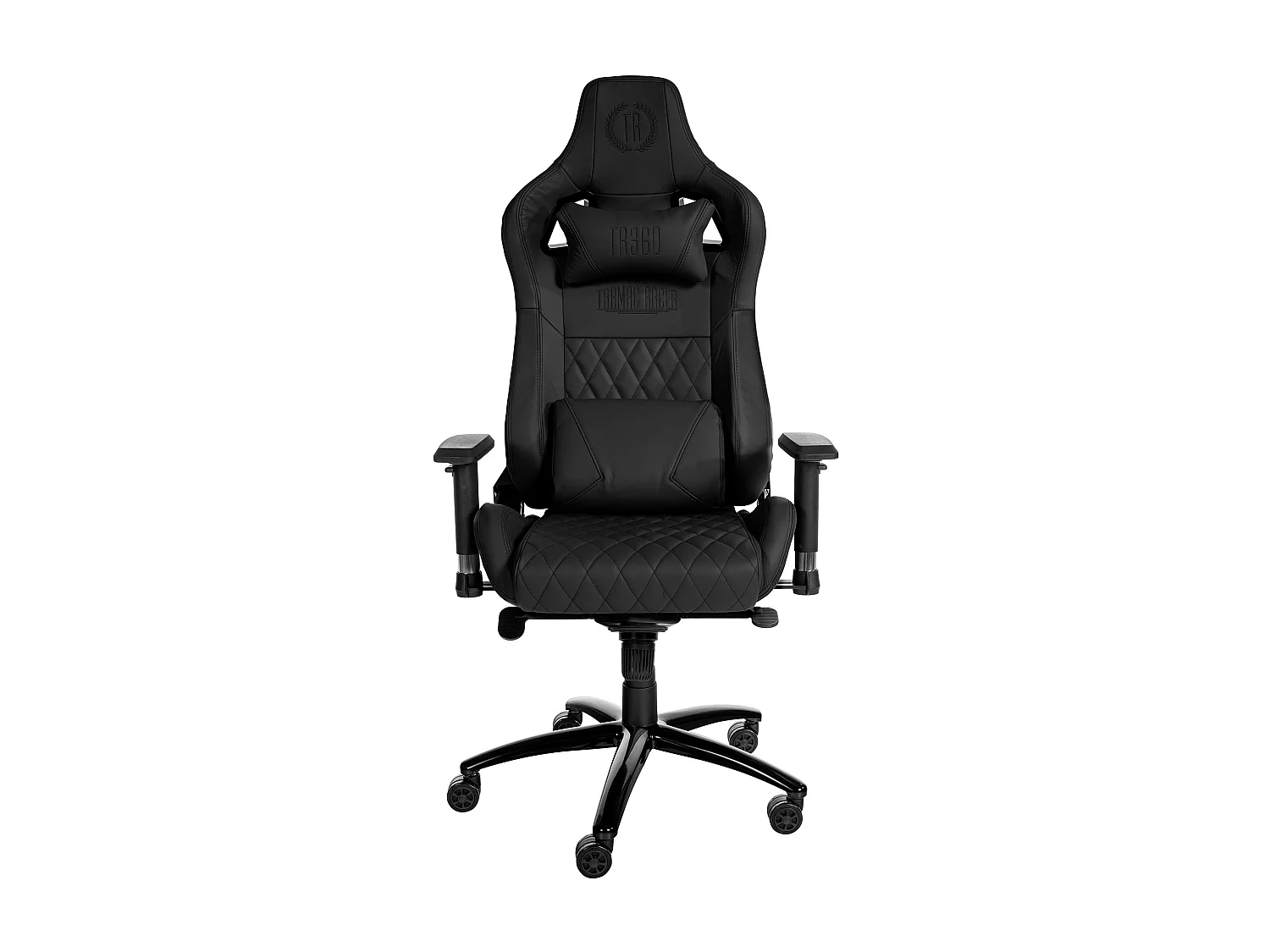 Chaise de bureau - Véritable cuir & Métal - Noir - Keren