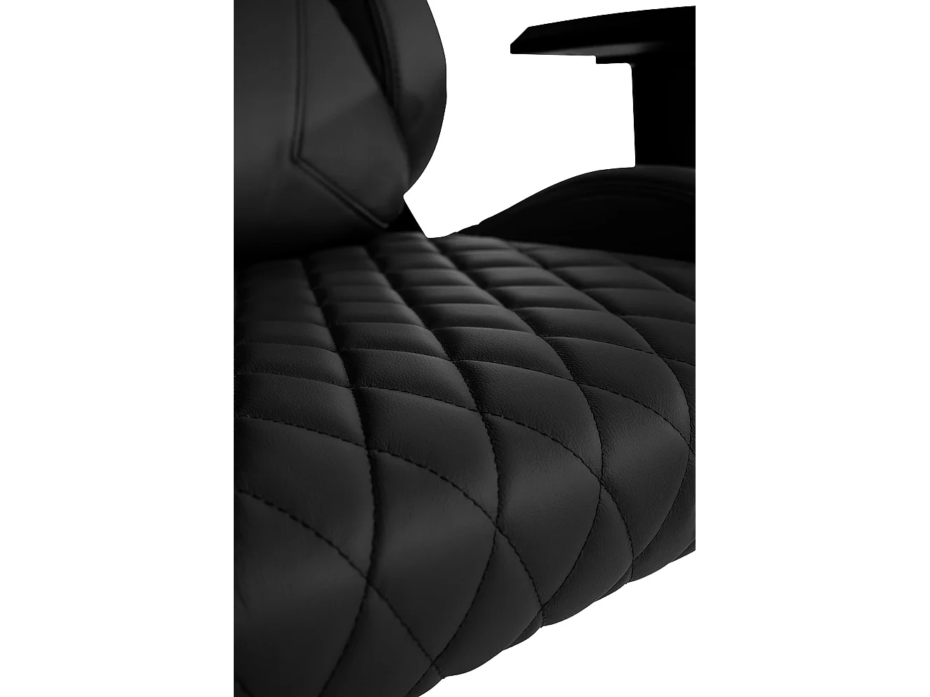 Chaise de bureau - Véritable cuir & Métal - Noir - Keren