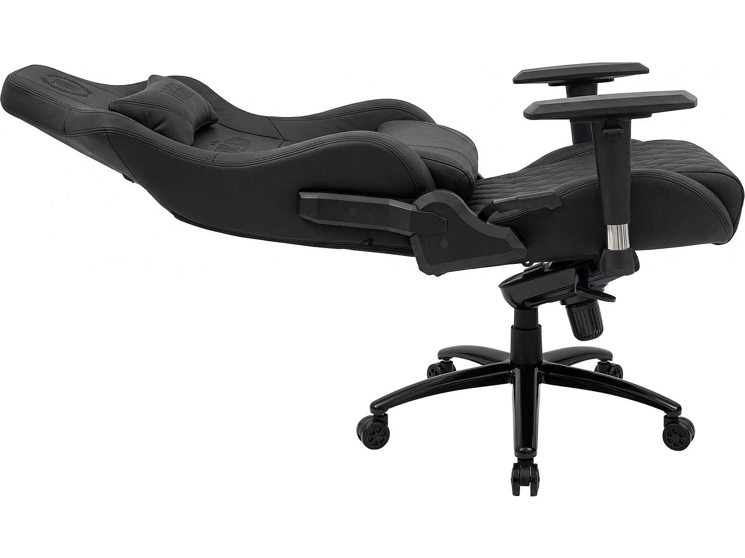 Chaise de bureau - Véritable cuir & Antique - Noir - Keren