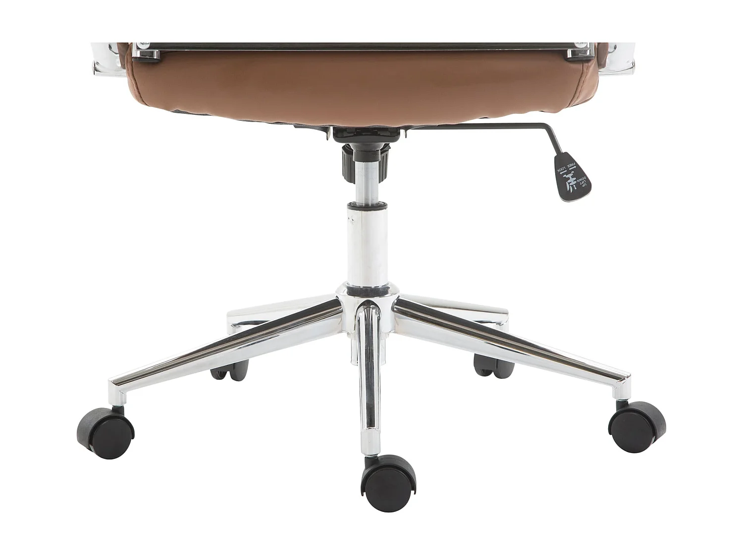 Chaise de bureau - Similicuir & Noyer - Marron clair - Kolumbus