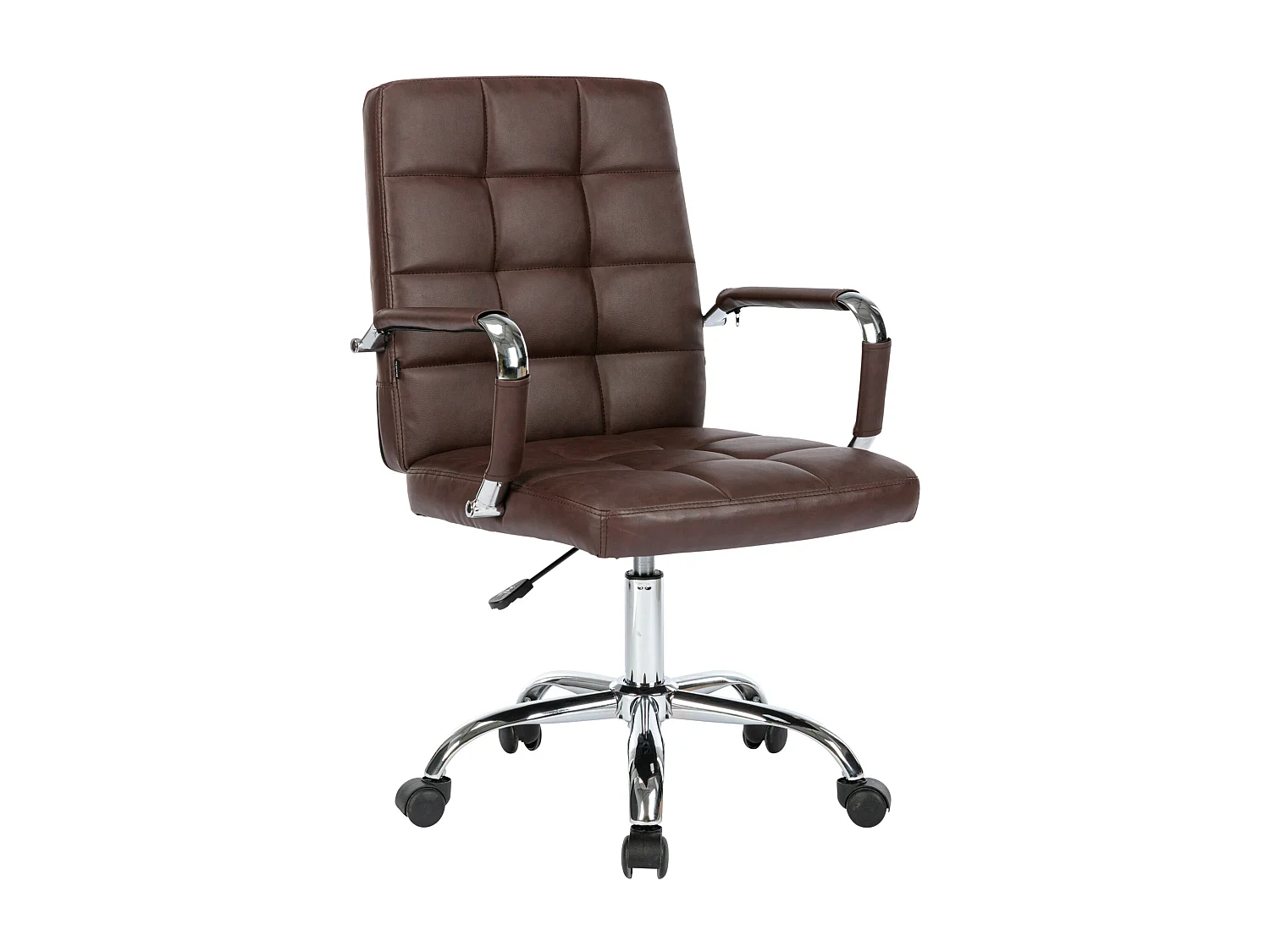 Chaise de bureau - Similicuir & Métal chromé - Bordeaux - Deli PRO