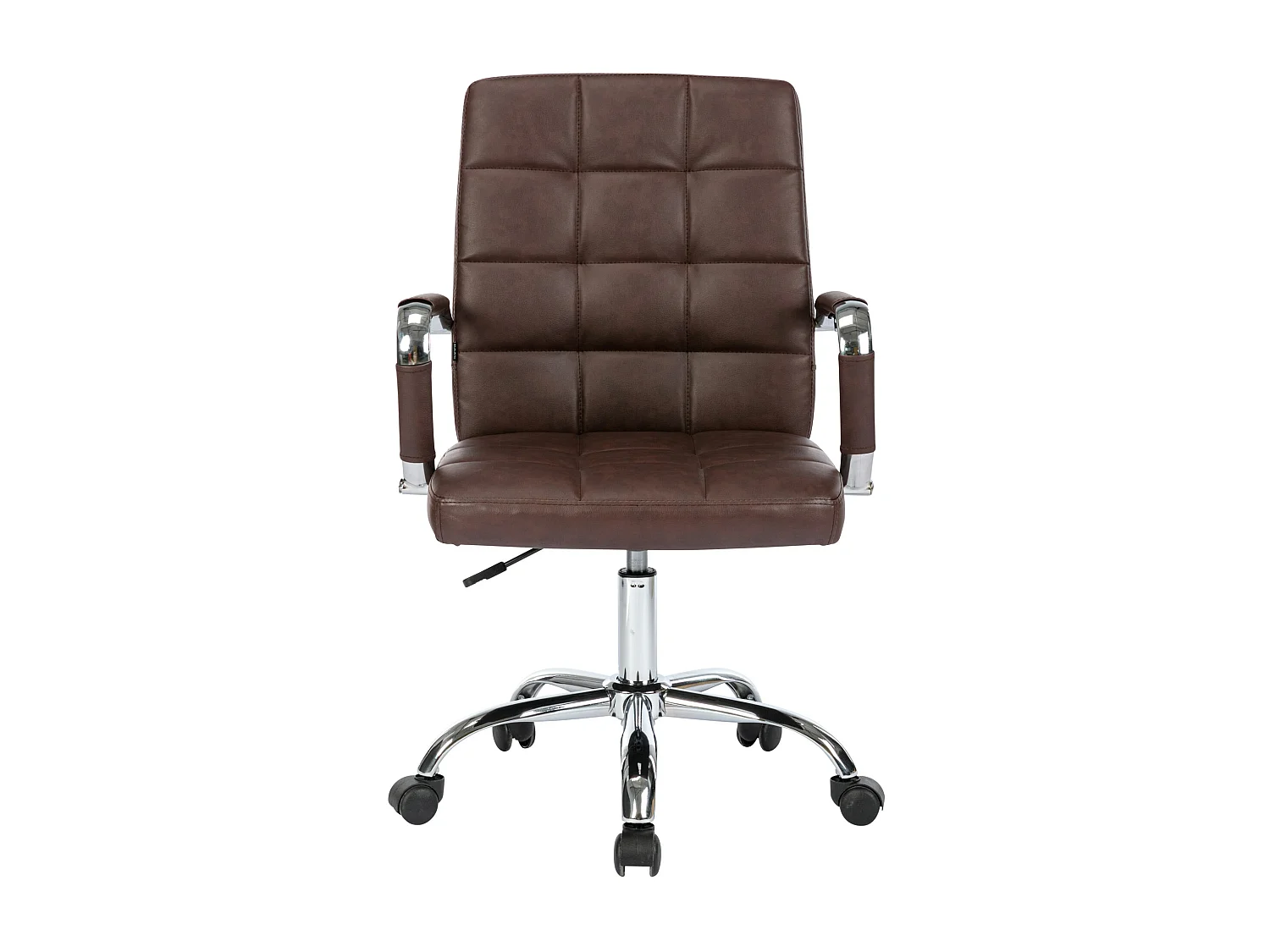 Chaise de bureau - Similicuir & Métal chromé - Bordeaux - Deli PRO