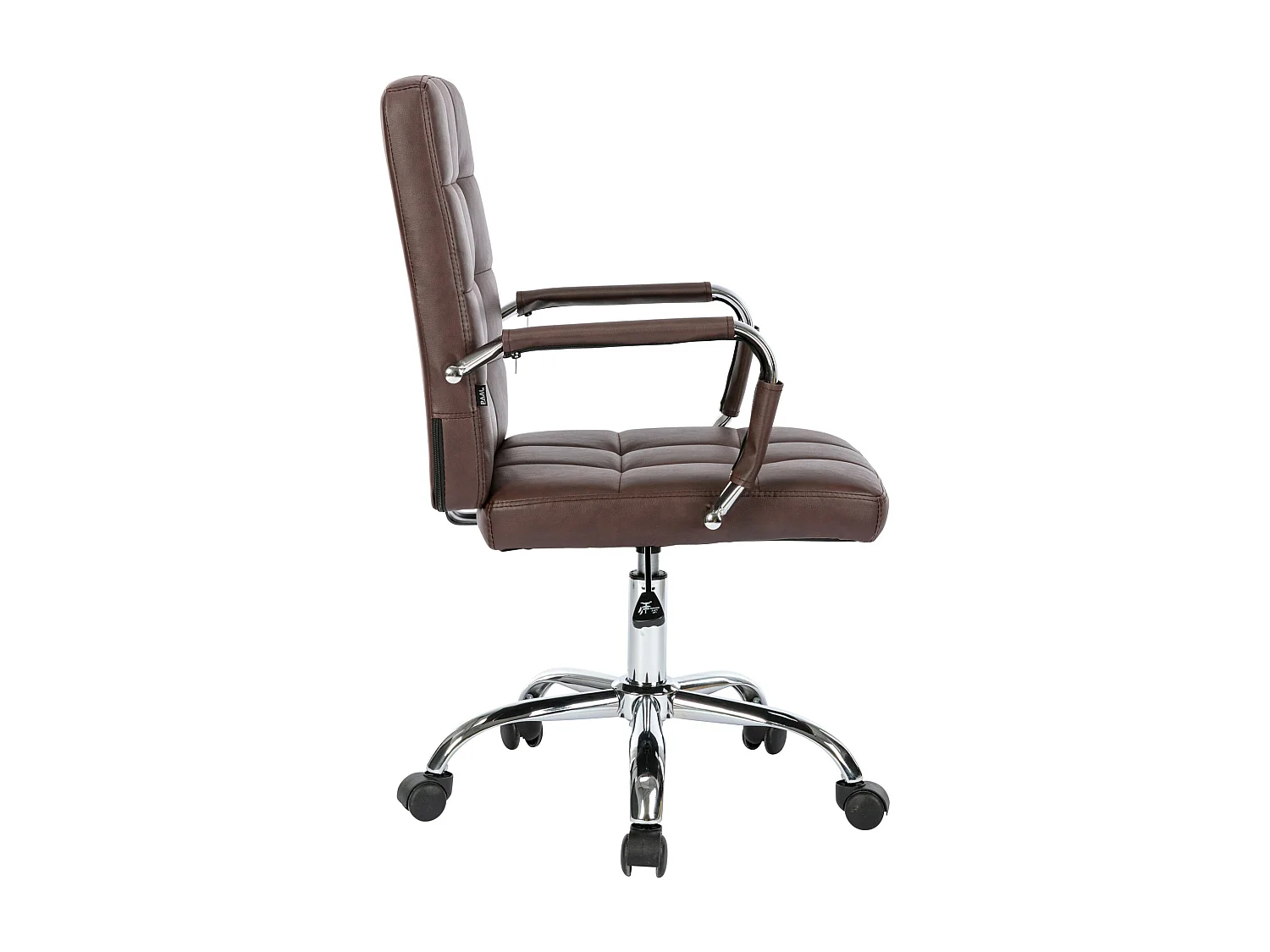 Chaise de bureau - Similicuir & Métal chromé - Bordeaux - Deli PRO