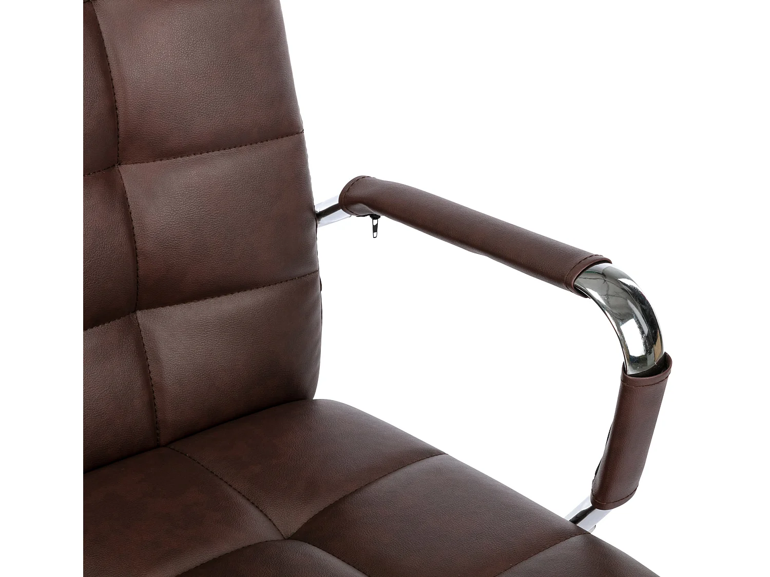 Chaise de bureau - Similicuir & Métal chromé - Bordeaux - Deli PRO