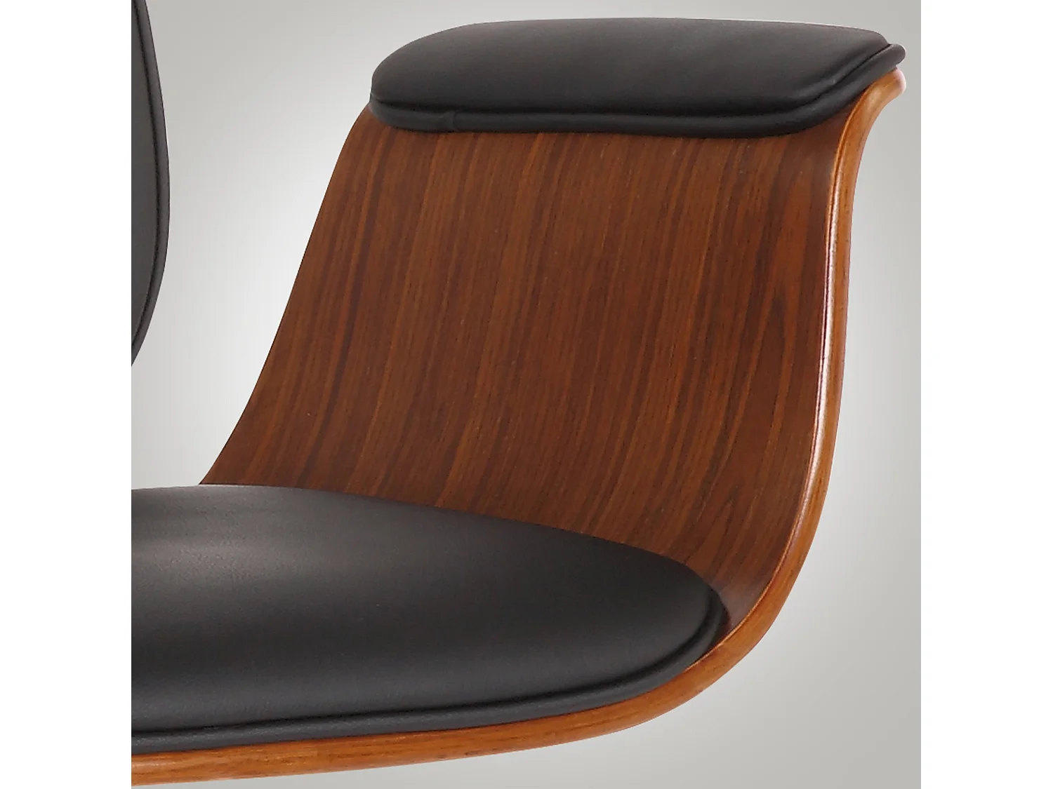 Chaise de bureau - Bois & Métal - Noyer / Noir - Kemberg