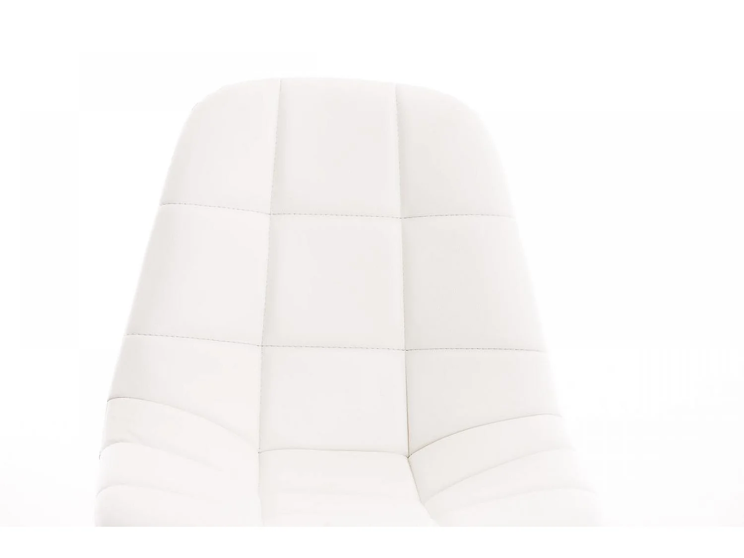 Chaise de bureau - Similicuir & Métal chromé - Blanc - Emil