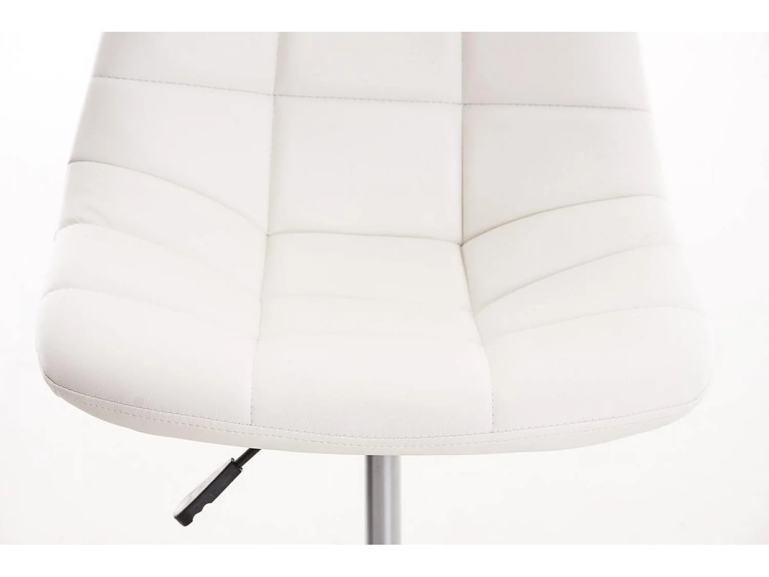 Chaise de bureau - Similicuir & Métal chromé - Blanc - Emil