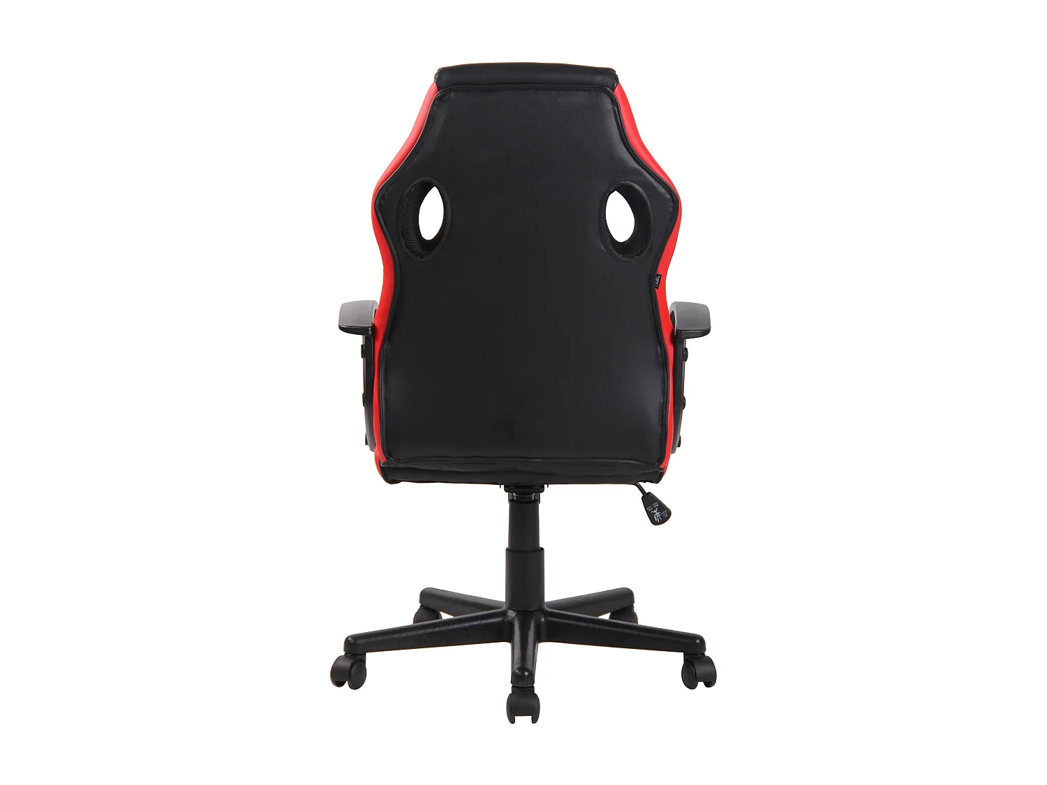 Chaise de bureau - Tissu & Plastique - Noir / Rouge - Glendale