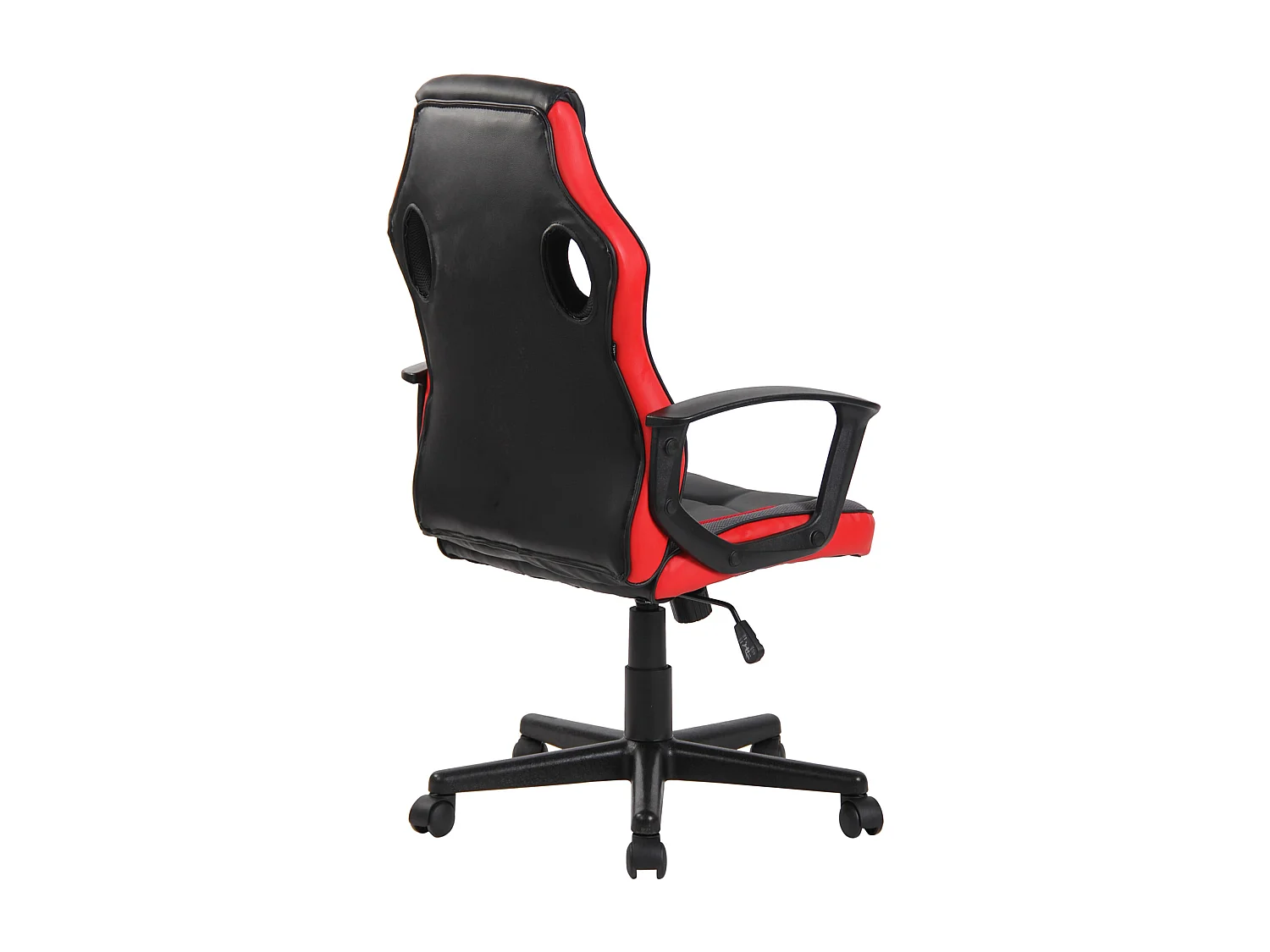 Chaise de bureau - Tissu & Plastique - Noir / Rouge - Glendale